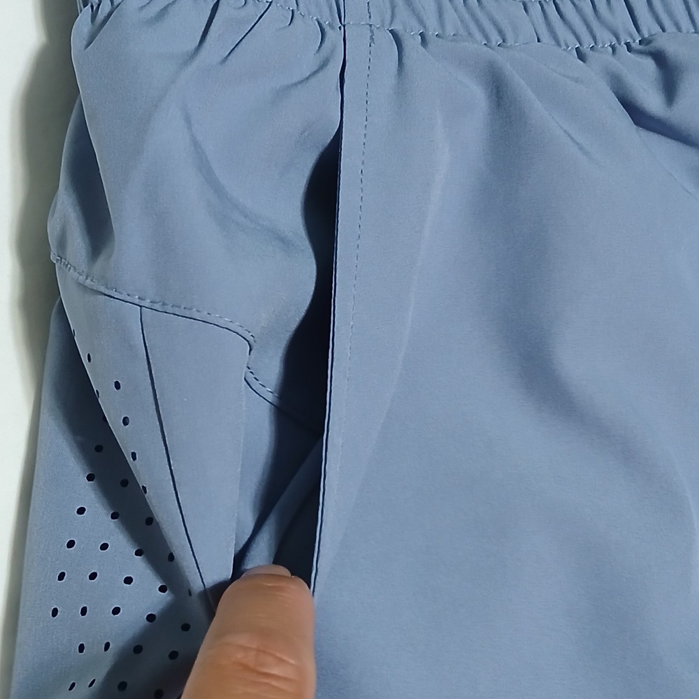 ASICS Women's 2N1 Run Shorts XL Blue Lined Running Athletic Laser Cut - Picture 9 of 9